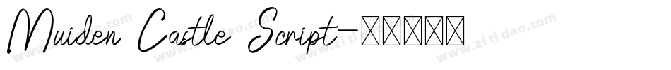 Muiden Castle Script字体转换